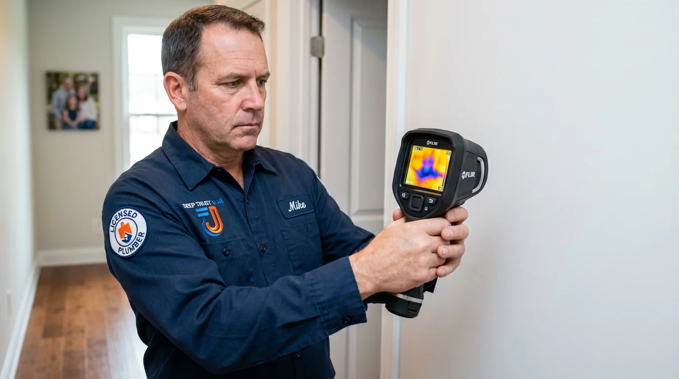 Thermal imaging leak detection by Johns Plumbing LLC in Island Park